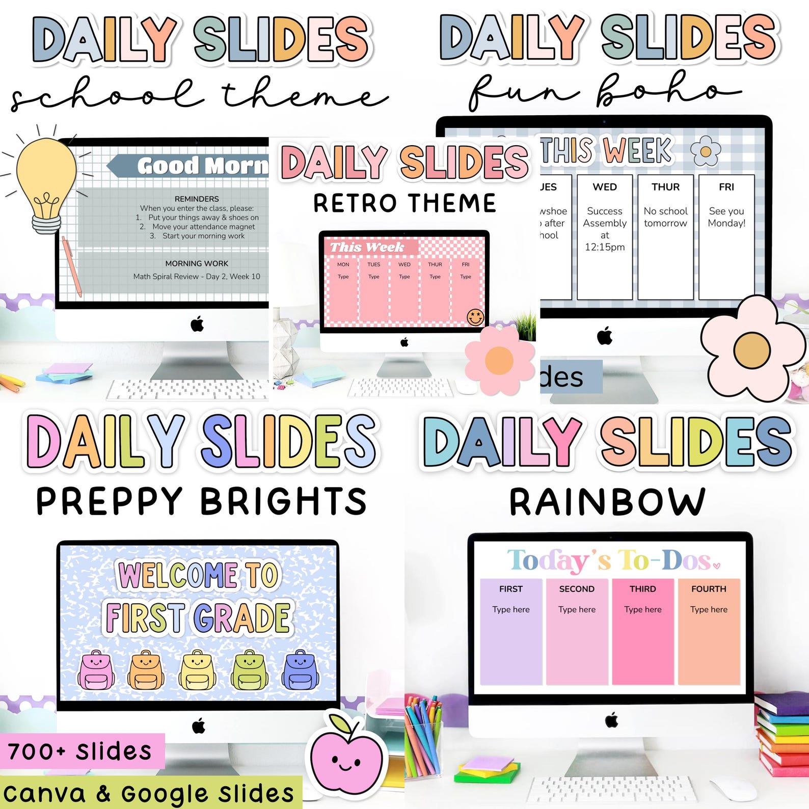 5000 Classroom Slides & Teacher Slides Templates - Daily Slides, Agenda ...