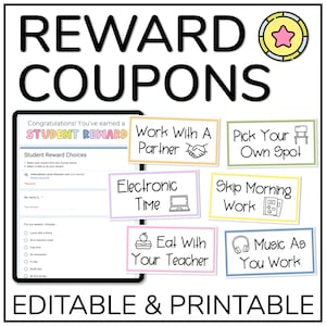 Classroom Reward System - Belohnungsgutscheine für das Klassenzimmer-System