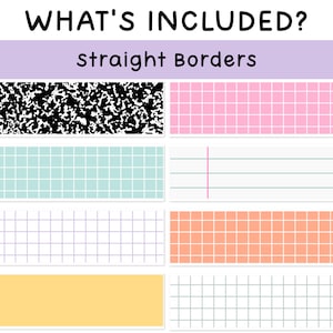 Composition Notebook Bulletin Board Borders for Pastel & Composition ...