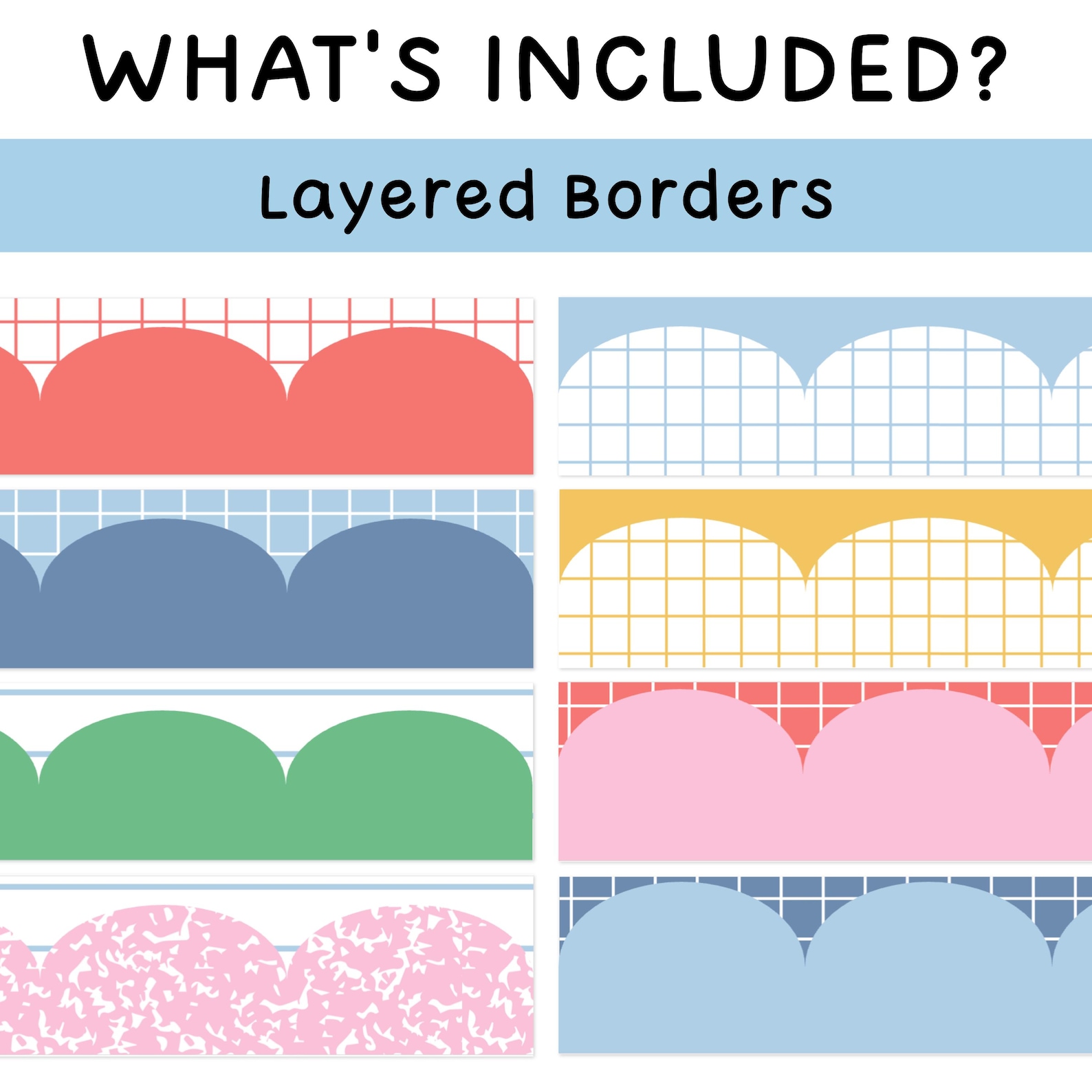 Bright Printable Bulletin Board Borders for Composition Notebook ...