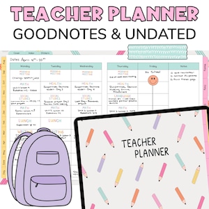 Goodnotes Teacher Planner | Digital Teacher Planner and Lesson Plan Template for Teacher Organization