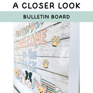 Back to School Bulletin Board - Dog Themed Welcome Back Bulletin Board ...