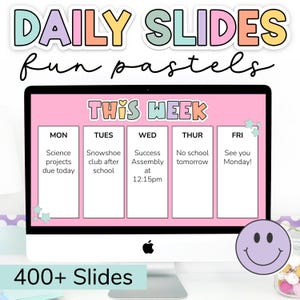 400+ Google Slides Templates for Teachers - Teacher Slides, Daily Slides, Agenda Slides, Morning Slides, Choice Boards, Rotation Slides