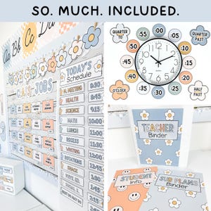 Calm Neutral Boho Classroom Decor Bundle | Gingham & Checkered Boho Classroom Decor Theme image 5