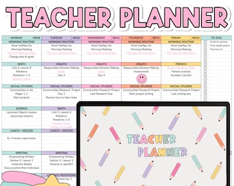 Planificador digital para docentes: un planificador para docentes de Hojas de cálculo de Google