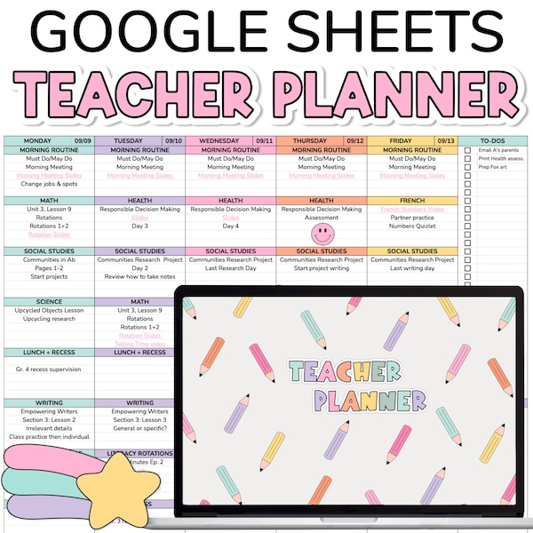 Agenda numérique pour enseignants - Un agenda Google Sheets pour enseignants