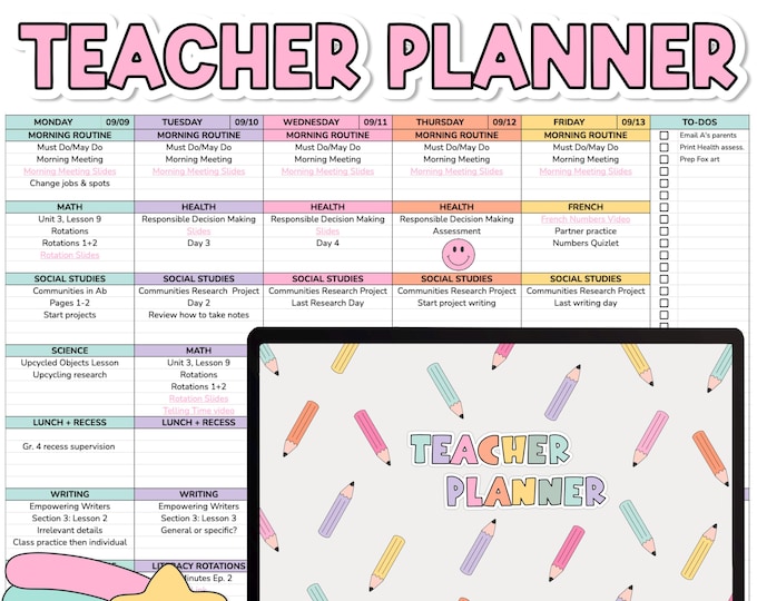 Weekly Time Blocking Planner Spreadsheet 24 Hour Weekly Schedule ...