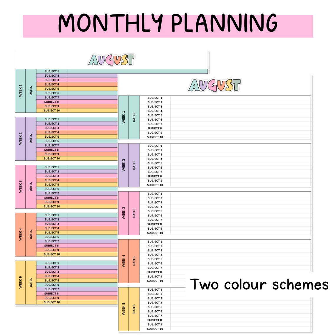 Year at A Glance Template | Scope and Sequence Template | Google Sheets ...