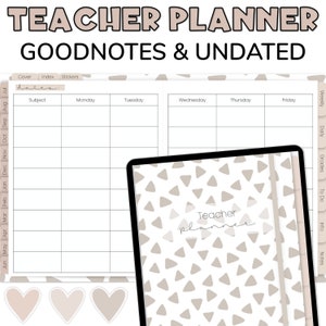 Boho Goodnotes Teacher Planner | Undated iPad Teacher Planner | Digital Teacher Planner and Gradebook