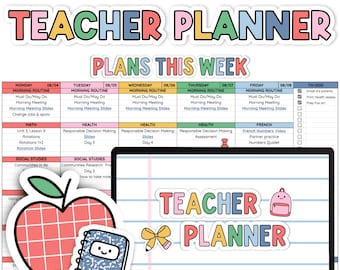 Digital Teacher Planner: A Google Sheets Teacher Planner  & Lesson Plan Template Editable