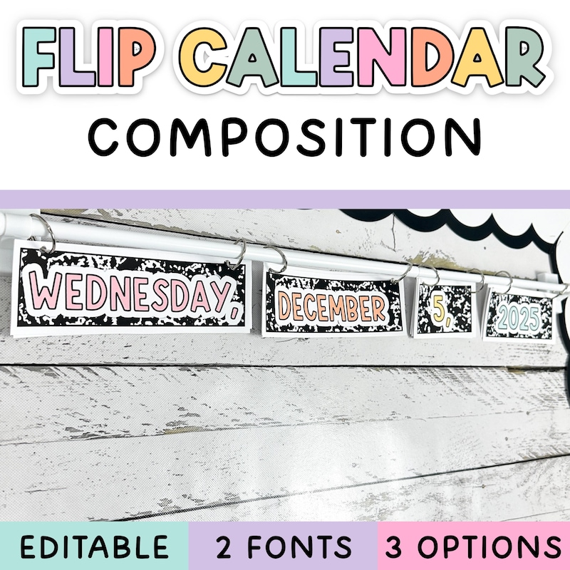 Flip Calendar - Etsy