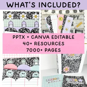 Composition Notebook Classroom Decor Bundle & Pastel Classroom Decor ...