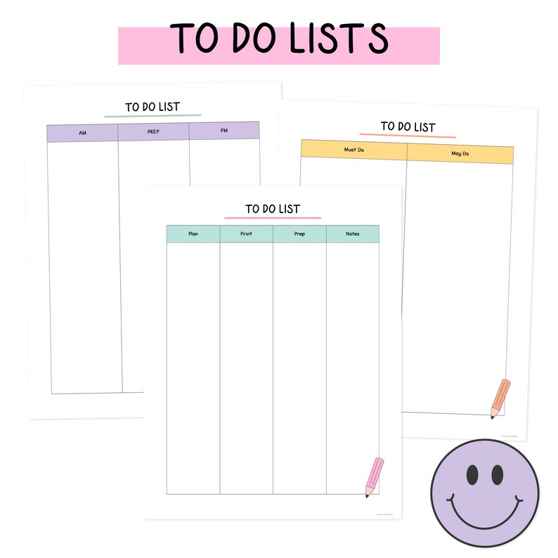 Teacher Planner Printable Undated Teacher Lesson Planner, Gradebook Pages, Teacher Calendars ...