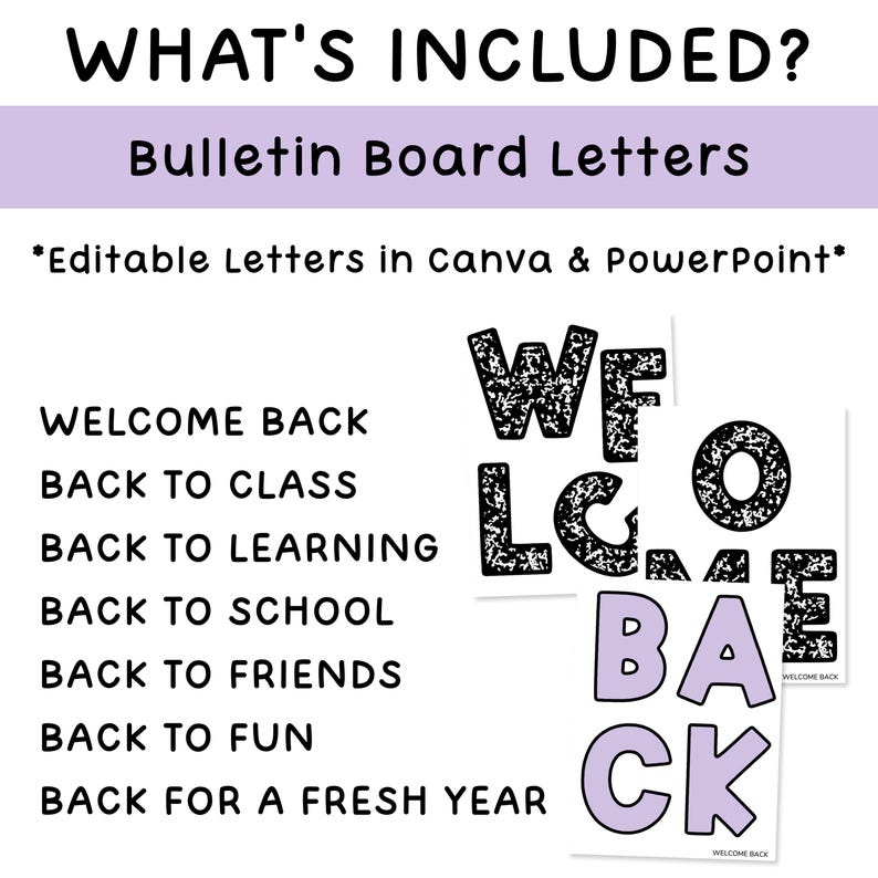 Composition Notebook Welcome Back to School Bulletin Board for Pastel Classroom Decor & Composition Notebook Decor image 5