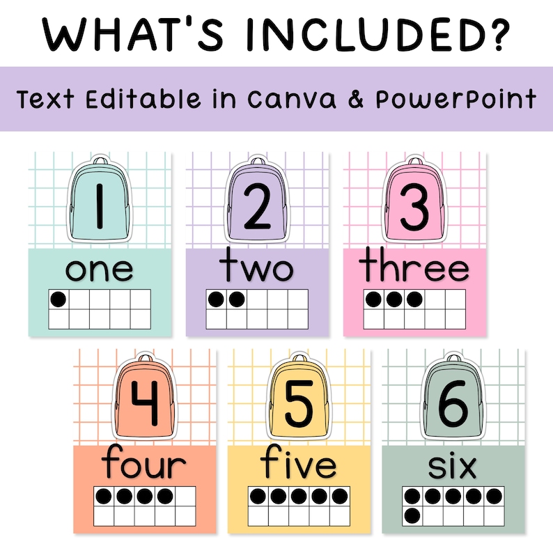 Composition Class Number Posters With Ten Frames and Numbers 1 to 20 ...