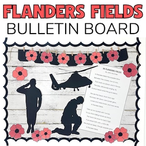 Remembrance Day Canada - In Flanders Fields Remembrance Day Bulletin Board, Lest We Forget