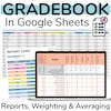 Google Sheets Gradebook - Teacher Gradebook for Automatic Mark ...