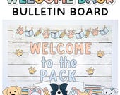 Back to School Bulletin Board - Dog Themed Welcome Back Bulletin Board