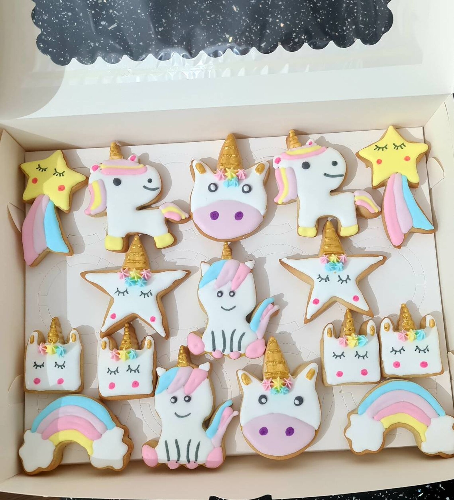 Unicorn iced biscuits Etsy