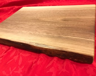 Personalized Cutting Board, Personalized Charcuterie Board, Engraved, Black Walnut, Live Edge, One Of A Kind, Hand Made