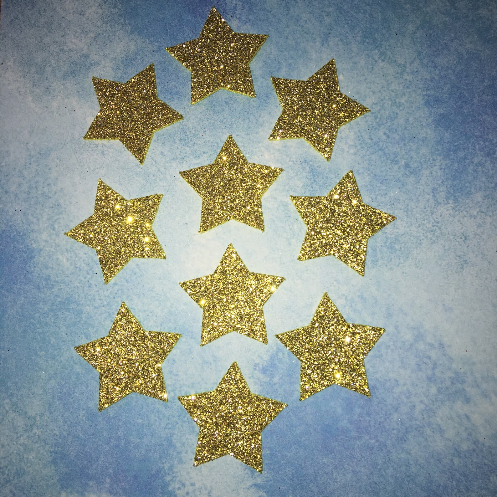 15 Glitter Felt Star Embellishments 3cm x 3cm Perfect For All Etsy