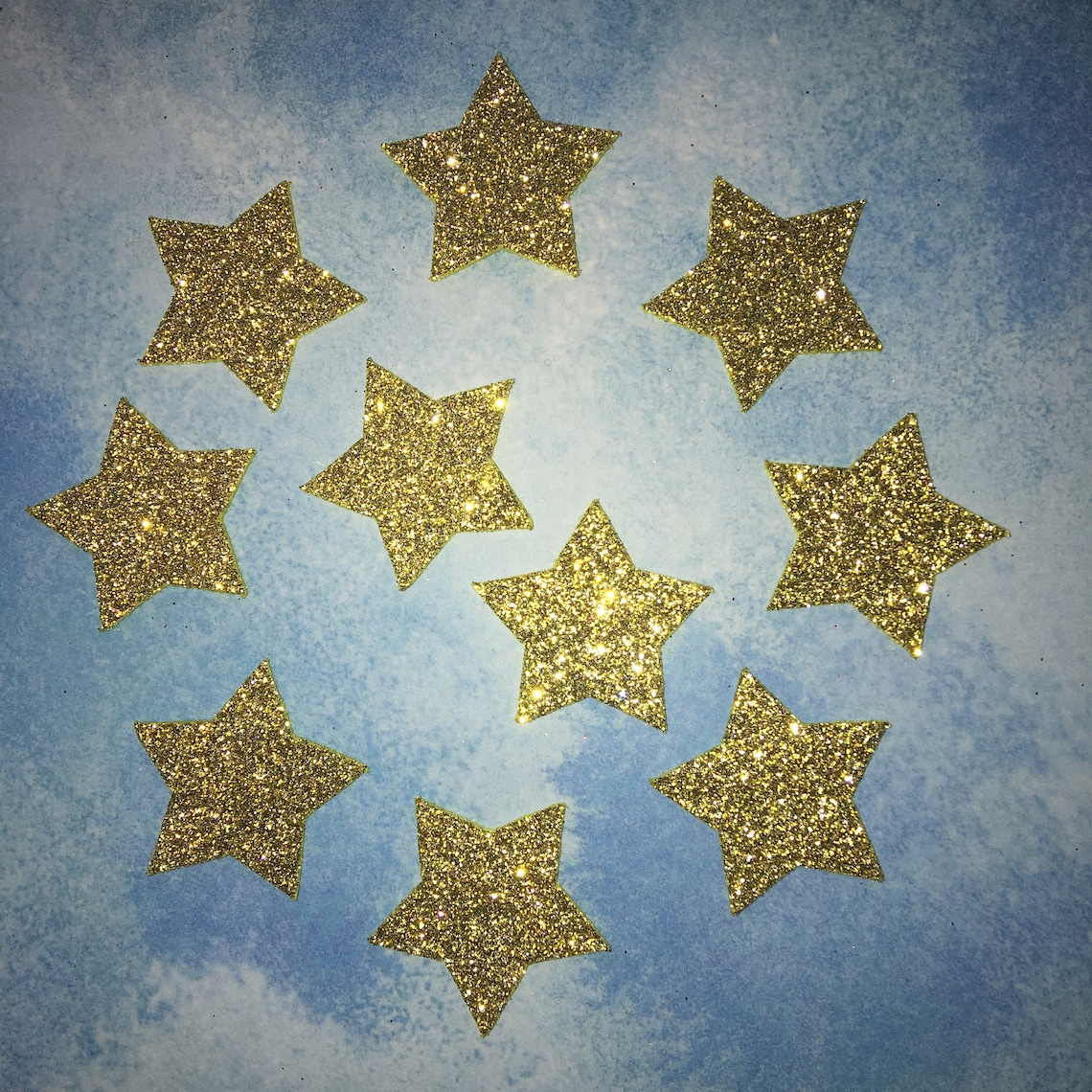 15 Glitter Felt Star Embellishments 3cm x 3cm Perfect For All Etsy