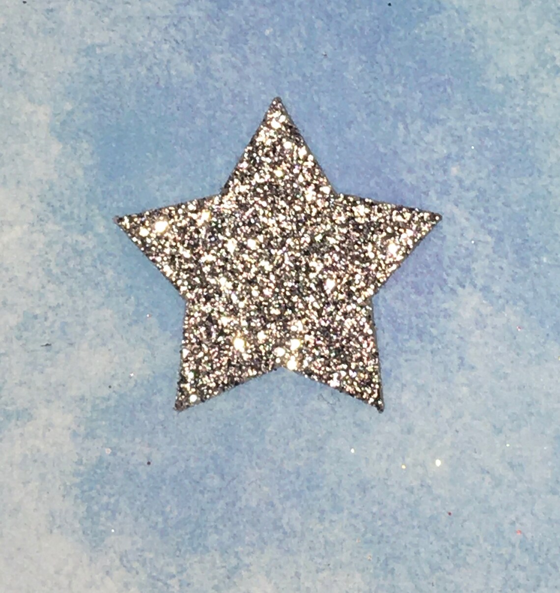 15 Glitter Felt Silver Star Embellishments 3cm x 3cm Perfect Etsy