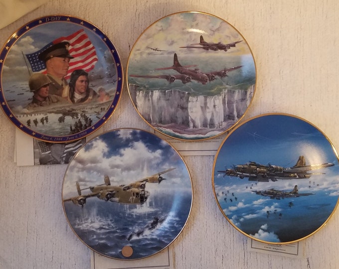 4 WWII collector plates
