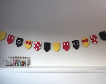 Mickey & Minnie Disney Inspired Party/Event Banner/Bunting