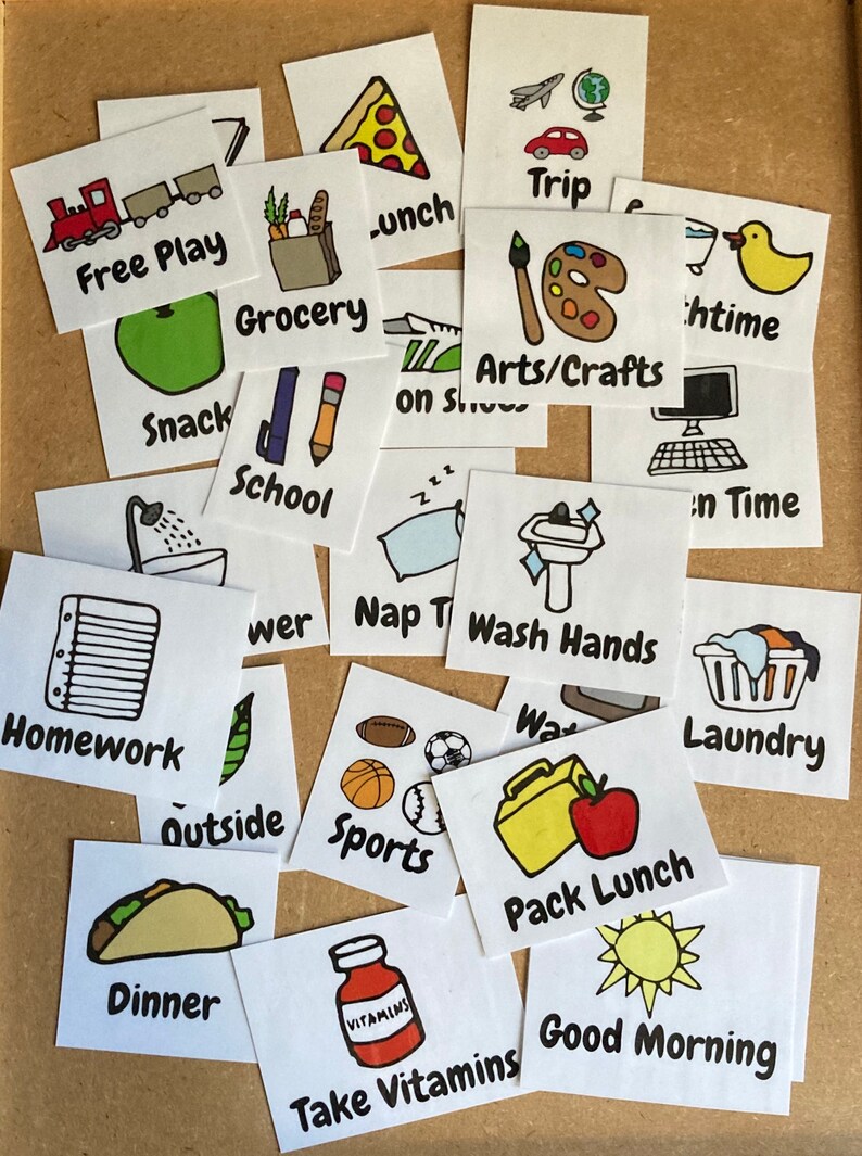 Visual Schedule Daily Visual Schedule Toddler Pre k Daily Etsy
