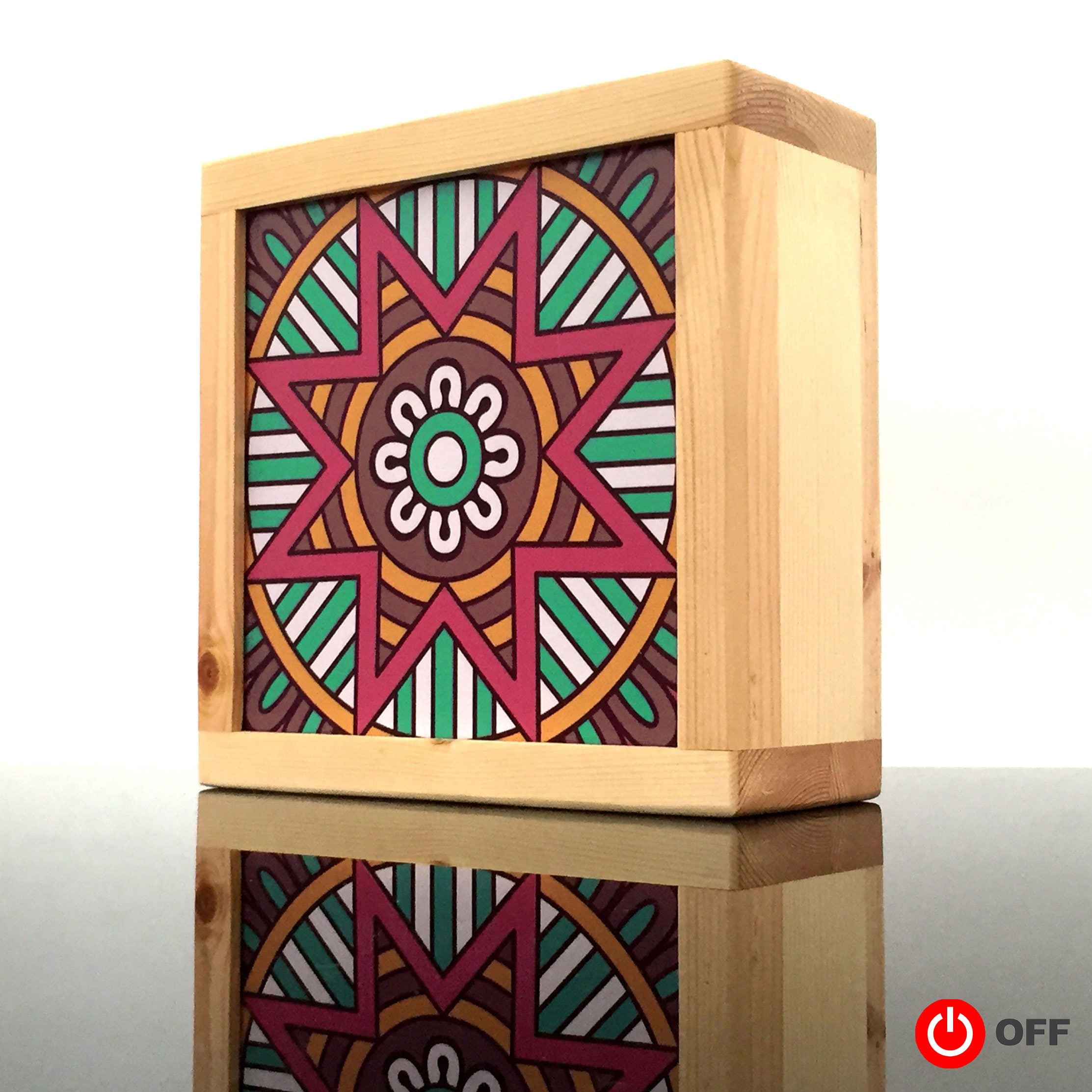 Mandala Lamp Mandala Light Wooden Lamp Decorative Lamp Etsy