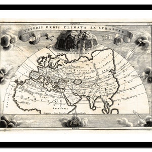 Vecchia mappa dell'Asia 1700 - Stampa artistica - Poster vintage - Immagine antica - Decorazione murale retrò - S - XXL MAS010