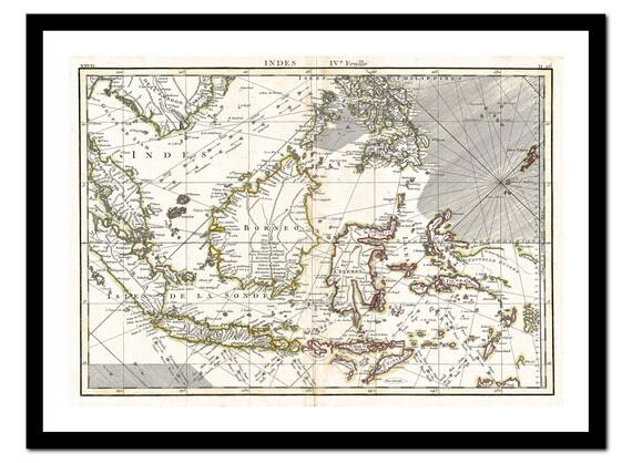 Old Map of Java Sumatra Borneo Asia 1770 Art Print Vintage - Etsy