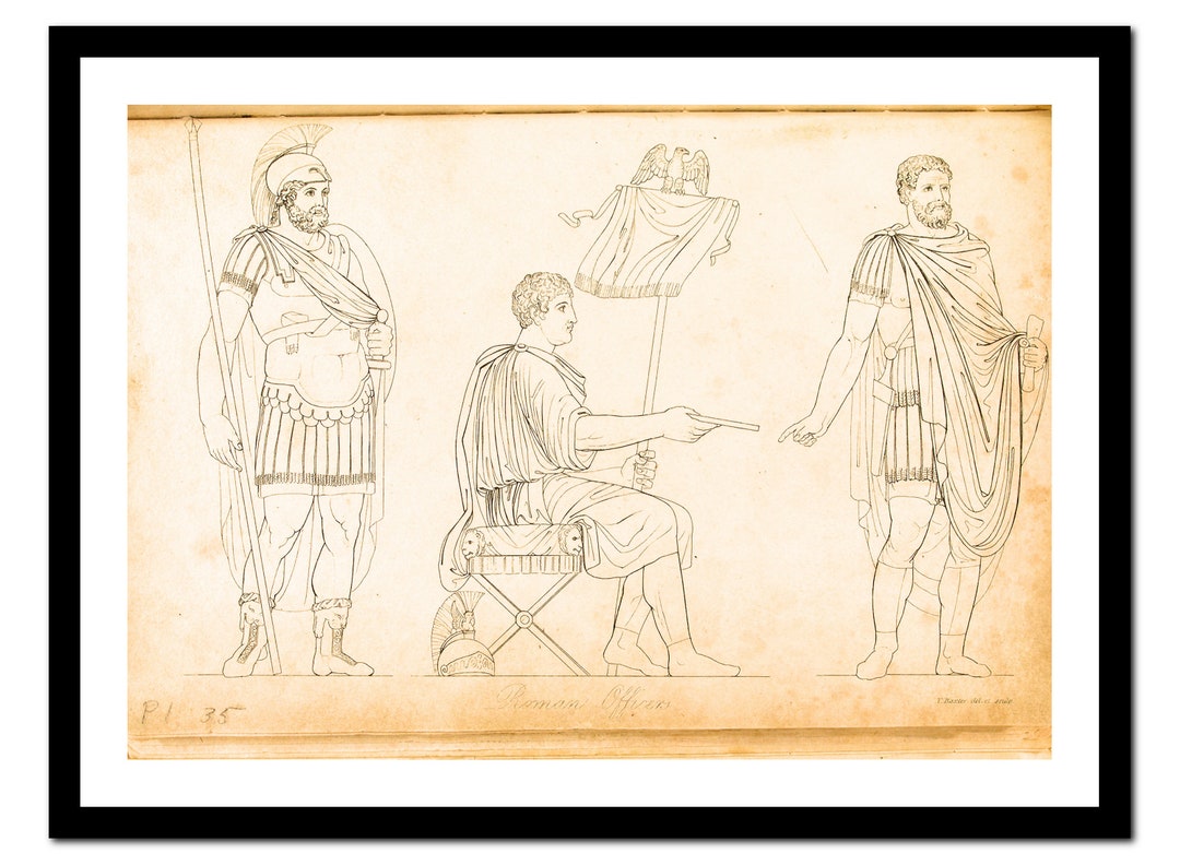 Roman Art Print Ancient Rome Original Painting Vintage Poster Antique