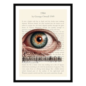 1984 - Art Print - Unique Gift for George Orwell Book Lovers - Vintage Style Poster - Trendy Retro Wall Art Decor - S - XXL (A-CO 044)