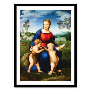 Raffaello Santi Art Print - Póster vintage - Imagen antigua antigua - Decoración de arte de pared retro - S - XXL (A-fa 006)