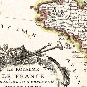 Old Map of France Europe 1762 - Art Print - Vintage Poster - Antique ...