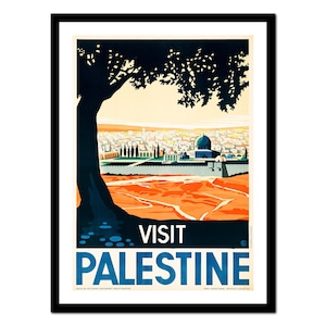 Poster di viaggio in Palestina - Stampa d'arte vintage - Vecchia immagine antica - Decorazione d'arte da parete retrò - A5 A4 A3 A2 A1 A0 (P-tr 010)