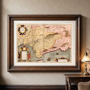 Andalusia Spain 1623 - Old Map Art Print -  Cartography Atlas - Spanish Antique Decor - Historical Wall Art MES007