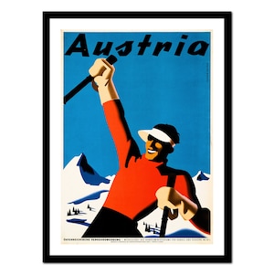 Poster di viaggio in Austria - Stampa d'arte vintage - Vecchia immagine antica - Decorazione d'arte da parete retrò - A5 A4 A3 A2 A1 A0 (P-tr 015)