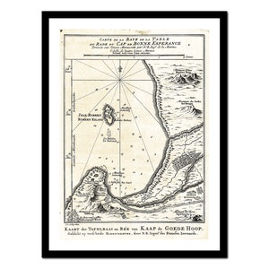 Vecchia mappa del Capo di Buona Speranza Africa 1773 - Stampa artistica - Poster vintage - Immagine antica - Decorazione murale retrò - S - XXL MAF010