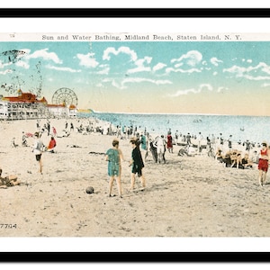 Stampa artistica per il bagno - Carte per il bagno in spiaggia - Poster vintage - Vecchia immagine antica - Decorazione artistica da parete retrò - A5 A4 A3 A2 A1 A0 (A-ba 009)