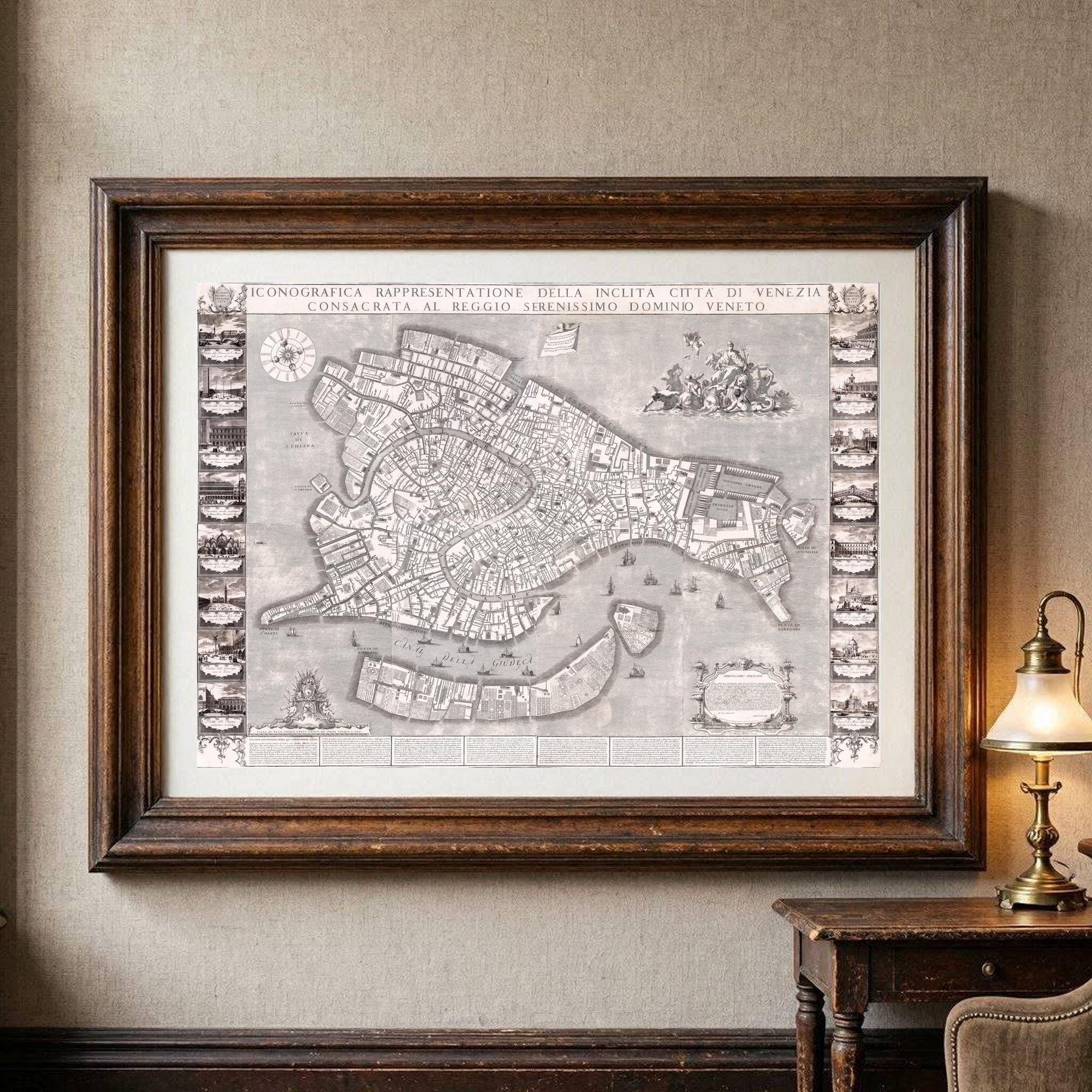 古いベニス イタリアの地図 - Etsy 日本