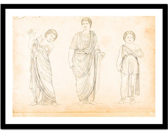 Roman Art Print - Ancient Rome Original Painting - Vintage Poster - Antique Old Picture - Retro Wall Art Decor - S - XXL  (A-RO 004)