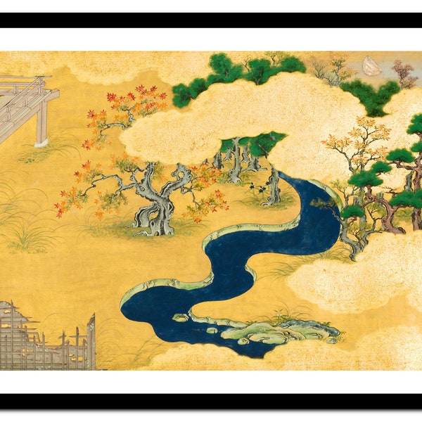 Impression d’art japonais - Peinture sur papier traditionnelle - Affiche vintage - Image ancienne antique - Décor d’art mural rétro - S - XXL (A-JP 025)