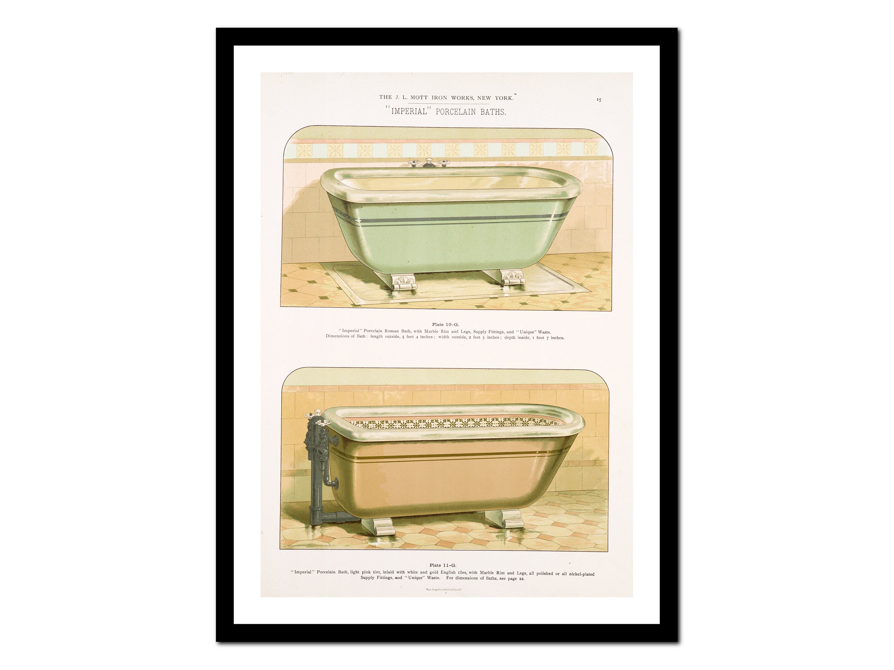 BATHROOM Art Print Vintage Poster Antique Wall Home Decor Etsy