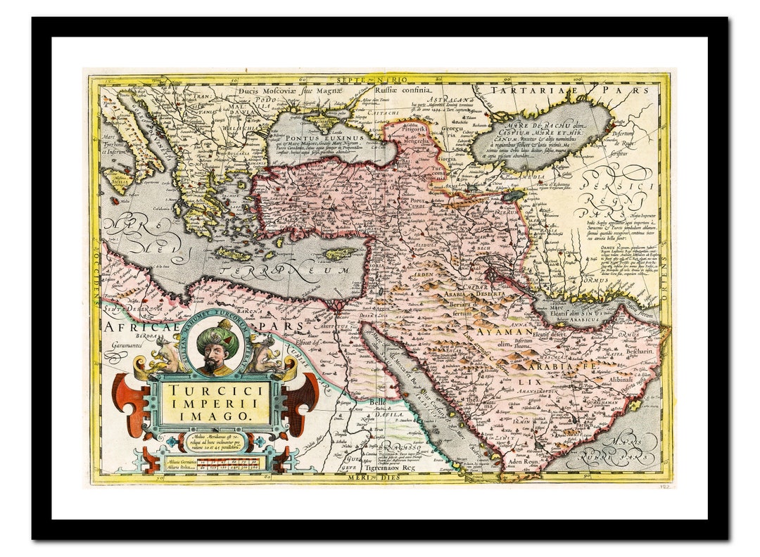 Buy Old Map of Ottoman Empire Turkey Europe 1600 Art Print Online in India  Etsy