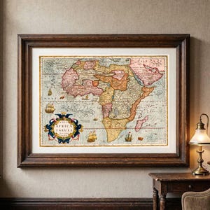 Afrika 1623 – Kunstdruck einer alten Landkarte – Kartografischer Atlas – Afrikanische Antik-Dekoration – Historische Wandkunst MAF018