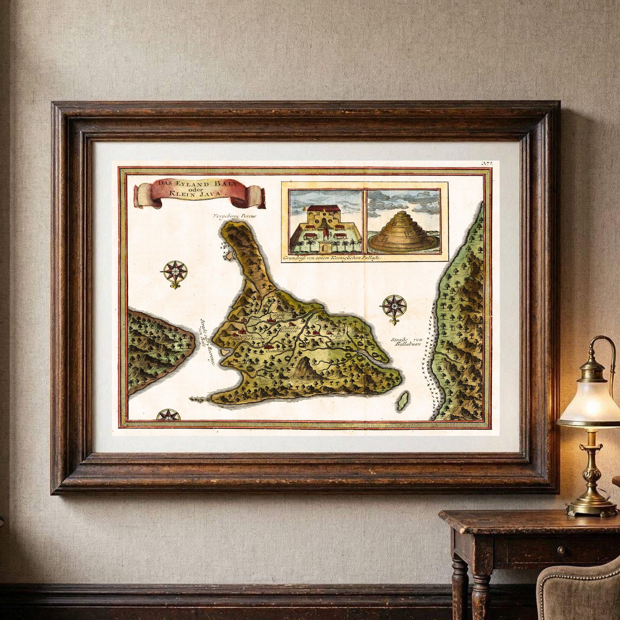 Antique Map Bali - Etsy