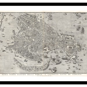 Mapa antiguo de Venecia, Italia, Europa, 1770. Lámina artística. Póster vintage. Imagen antigua. Decoración de pared retro. Tallas S a XXL. MIT006